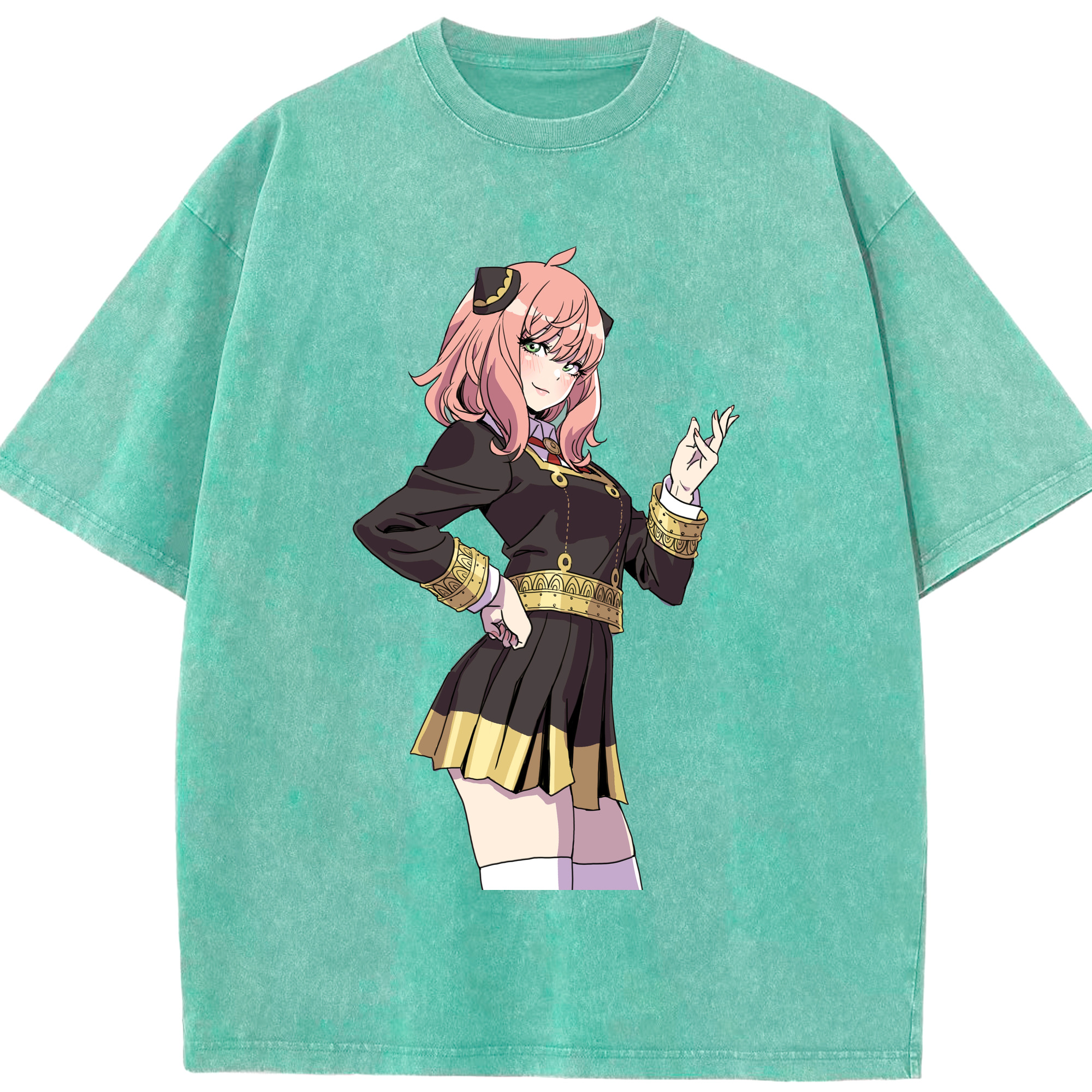 （画像用） SPY×FAMILY间谍家家酒 綿100% ヴィンテージ風 半袖Tシャツ（フロントプリント）